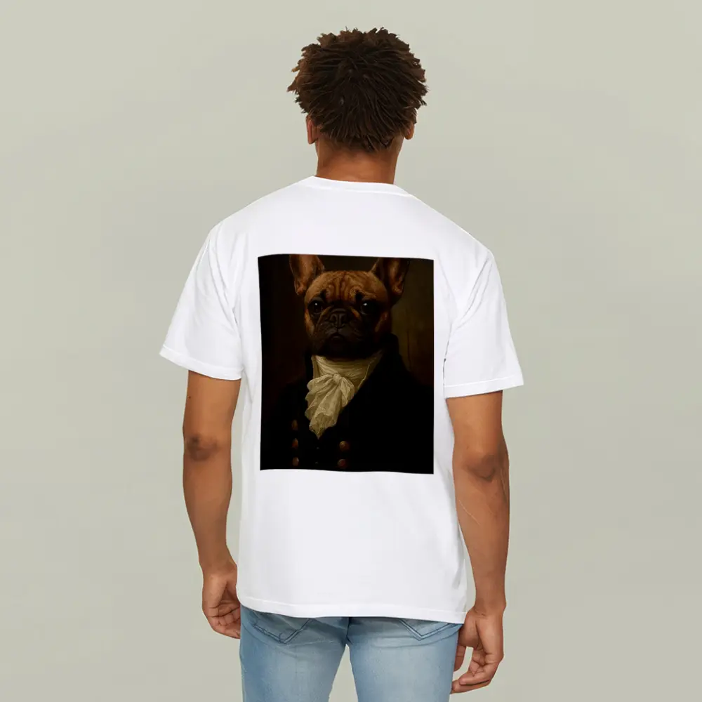 French Bulldog Portrait Dark Oil Painting Style – T-Shirts