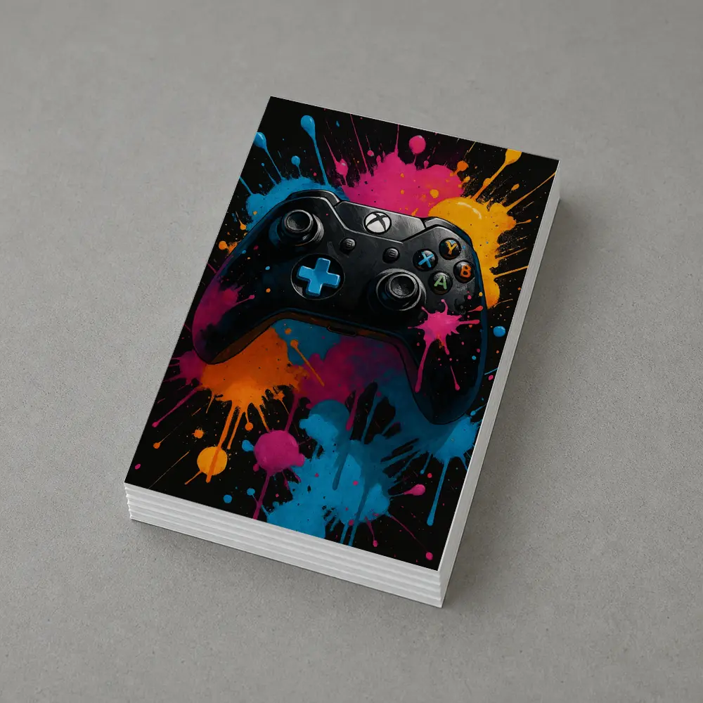 Xbox Controller Colorful Paint Splash Art – Postcards