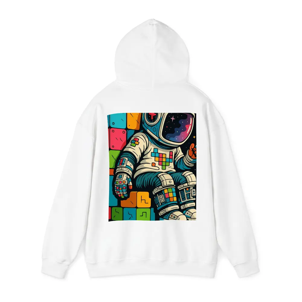 Astronaut Playing Tetris In Outer Space – Hoodies