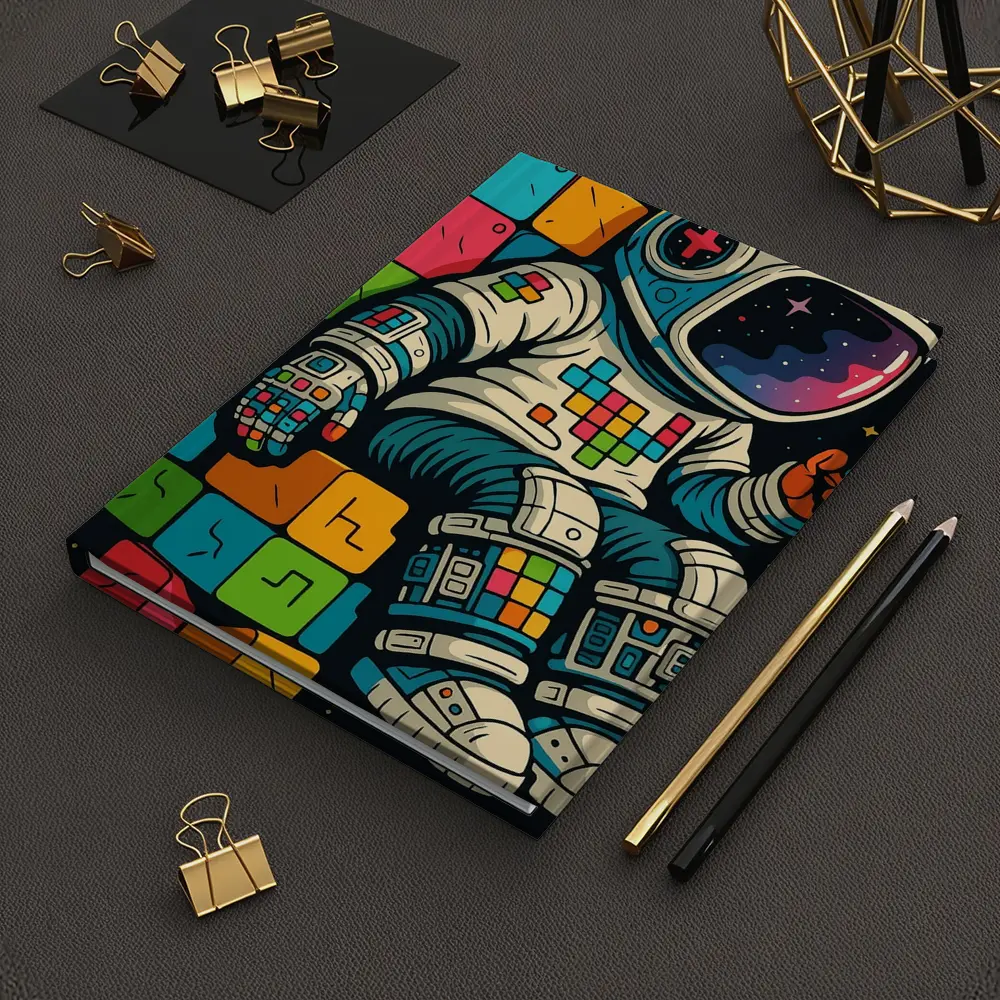Astronaut Playing Tetris In Outer Space – Notebooks