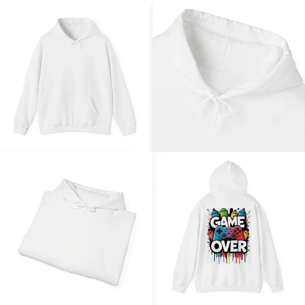 Game Over Graffiti Gaming Controller Art – Hoodies