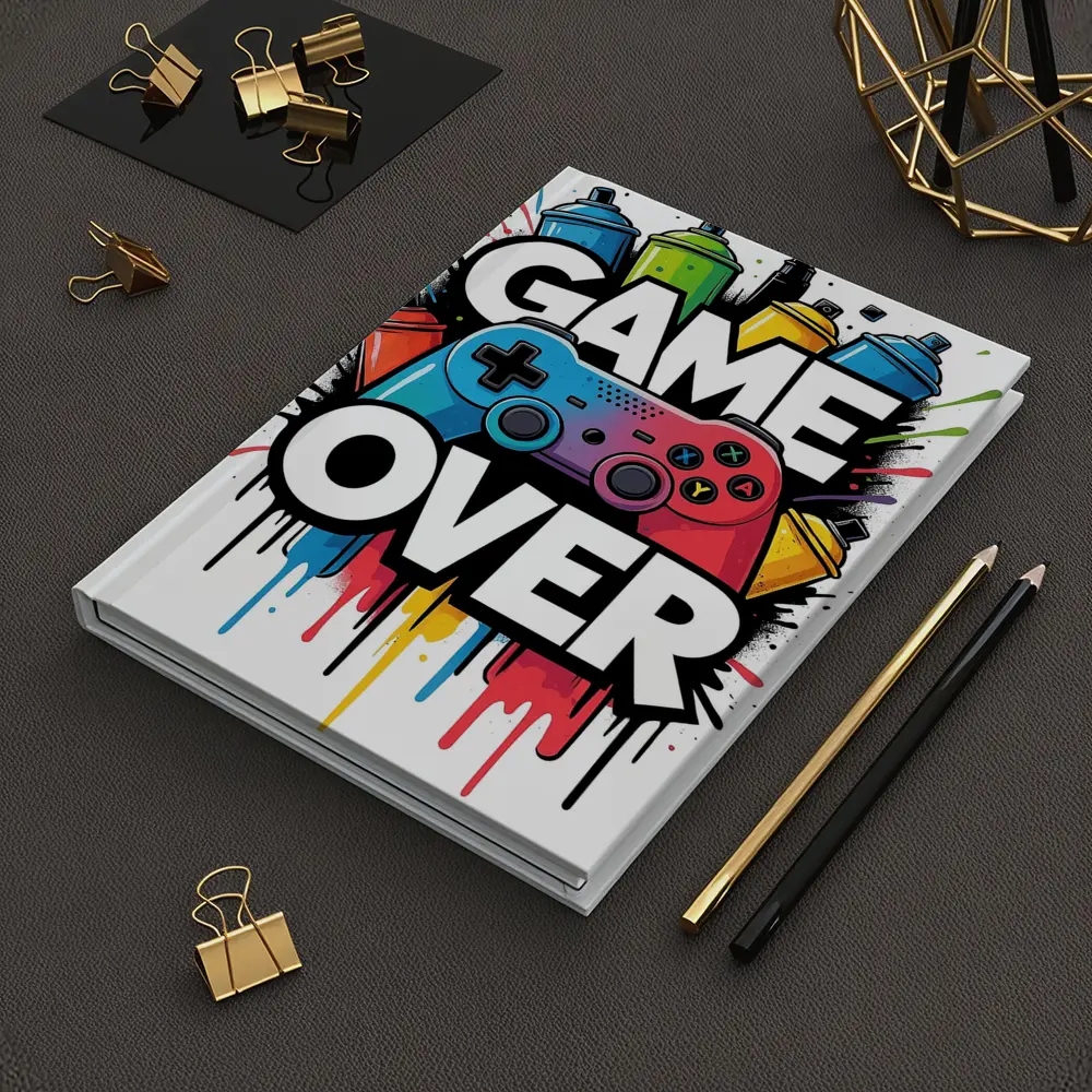 Game Over Graffiti Gaming Controller Art – Notebooks
