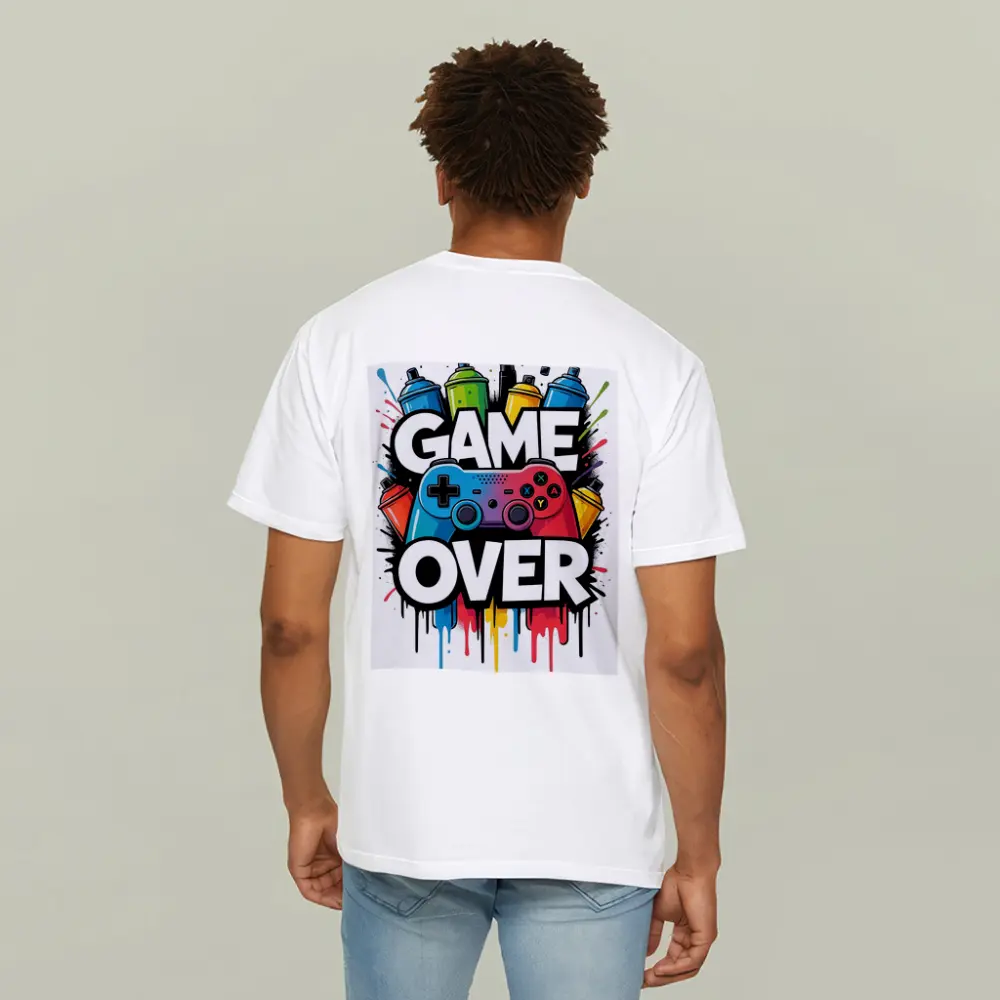 Game Over Graffiti Gaming Controller Art – T-Shirts