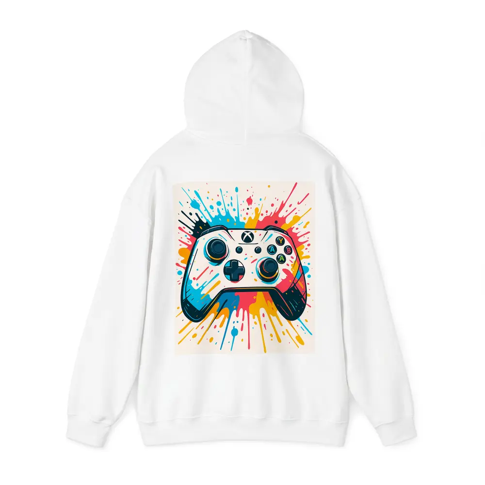 Xbox Controller Colorful Paint Splash Art – Hoodies