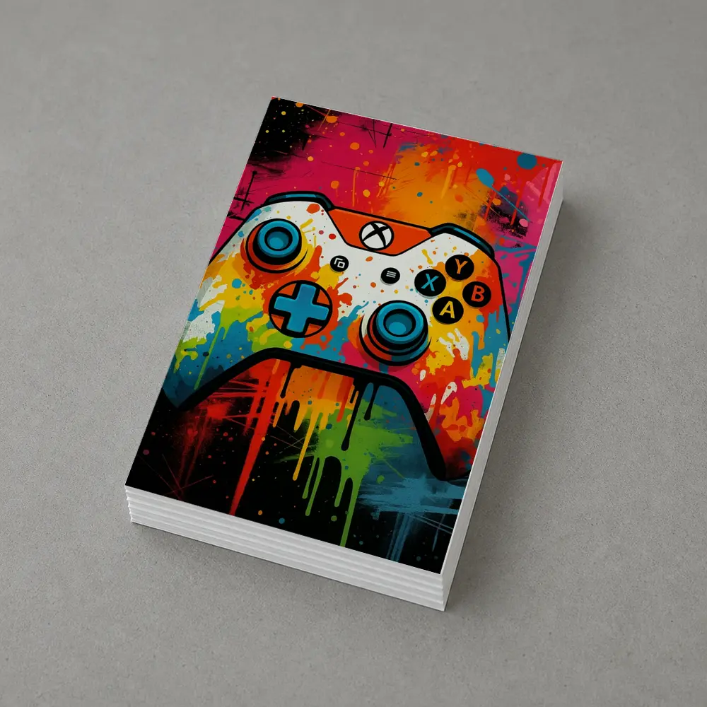 Xbox Controller Graffiti Colorful Paint Splatter Art – Postcards