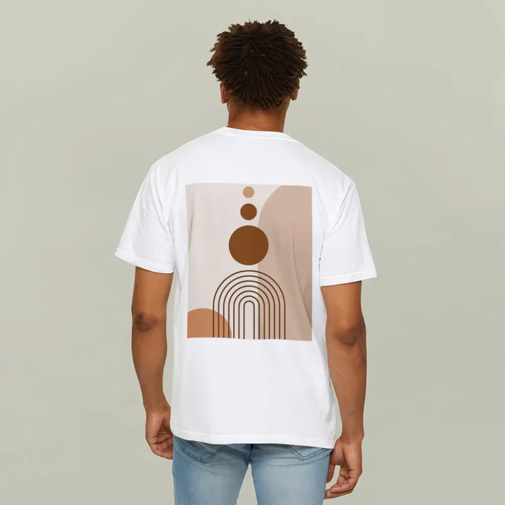 Boho Abstract Geometric Arches Circles Brown Beige – T-Shirts