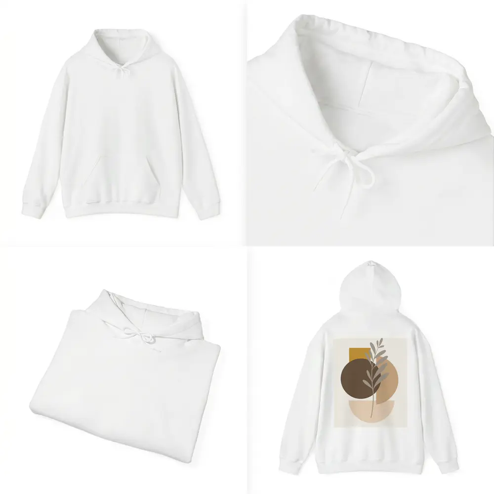 Boho Abstract Botanical Shapes Warm Earth Tones – Hoodies