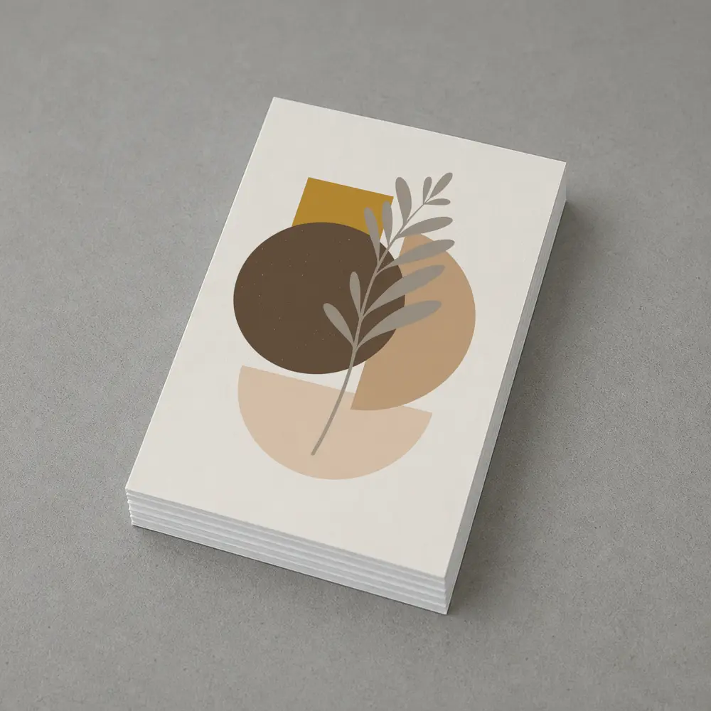 Boho Abstract Botanical Shapes Warm Earth Tones – Postcards