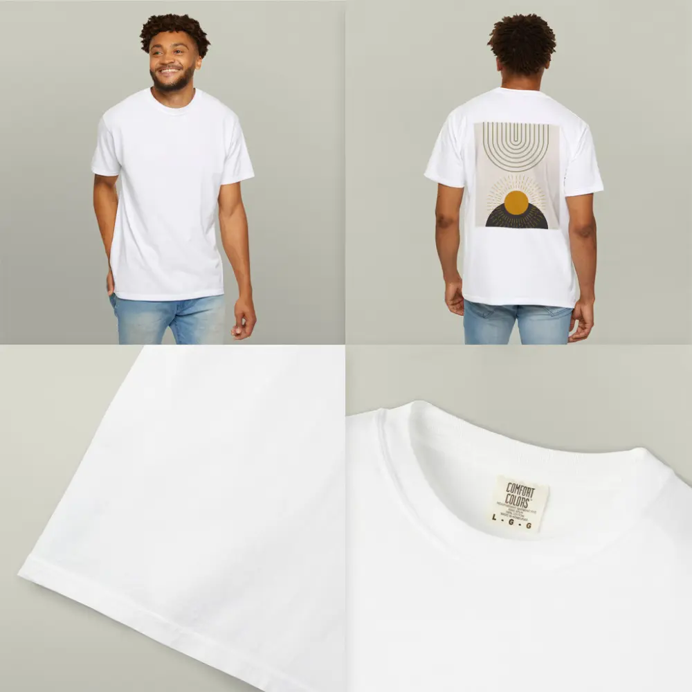 Boho Sun Arc Lines Minimalist Abstract Art – T-Shirts