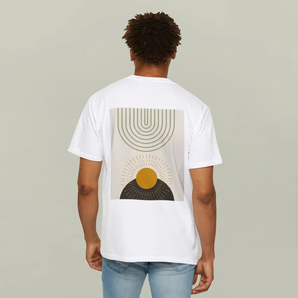 Boho Sun Arc Lines Minimalist Abstract Art – T-Shirts
