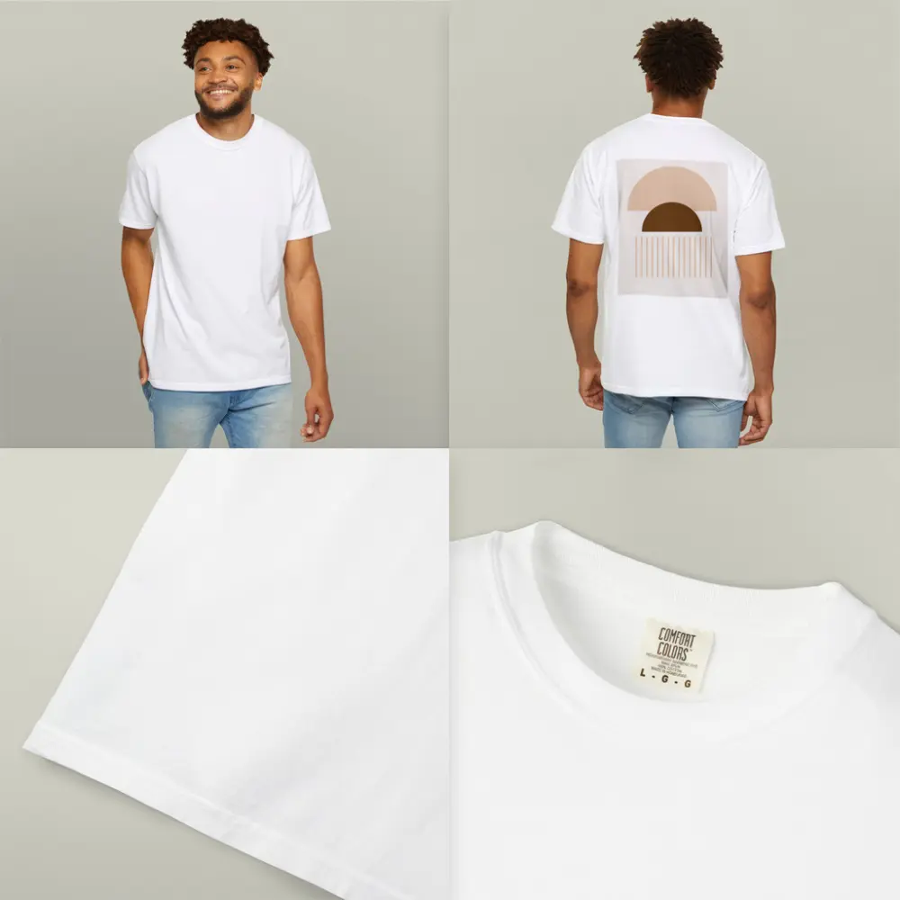 Boho Geometric Semicircles Abstract Beige Brown Art – T-Shirts