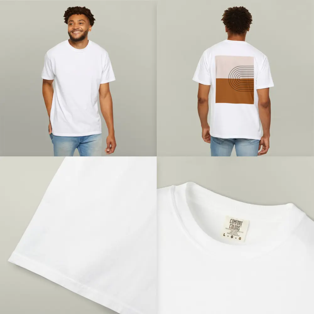 Boho Brown Abstract Arch Lines Geometric Art – T-Shirts