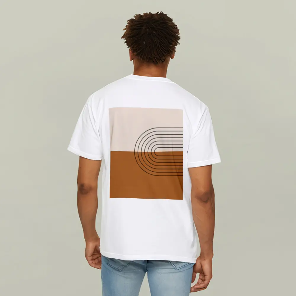 Boho Brown Abstract Arch Lines Geometric Art – T-Shirts