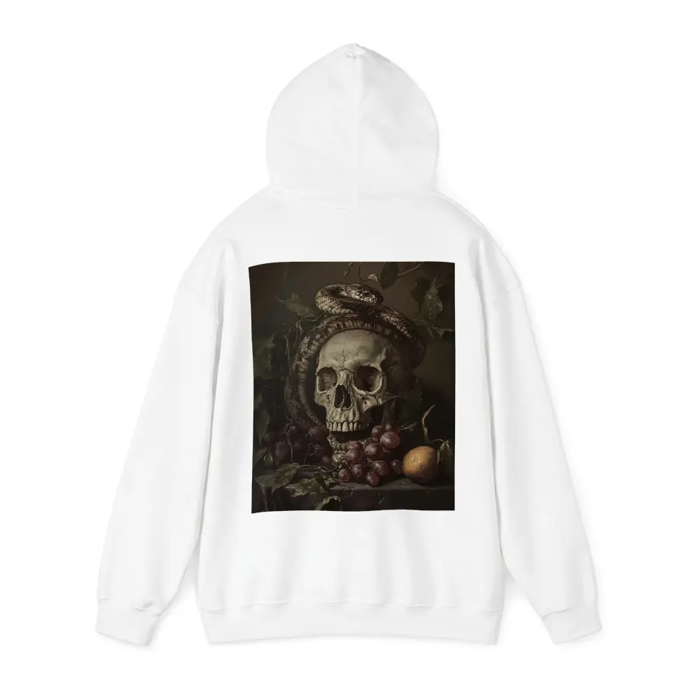 Skull Snake Still Life Dark Gothic Painting – Hoodies