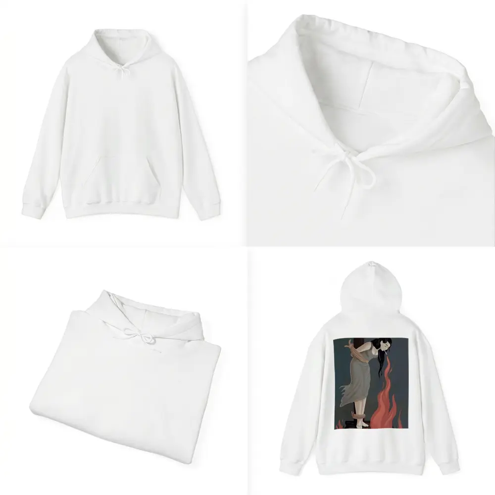Woman Tied To Stake Fire Dark Art – Hoodies