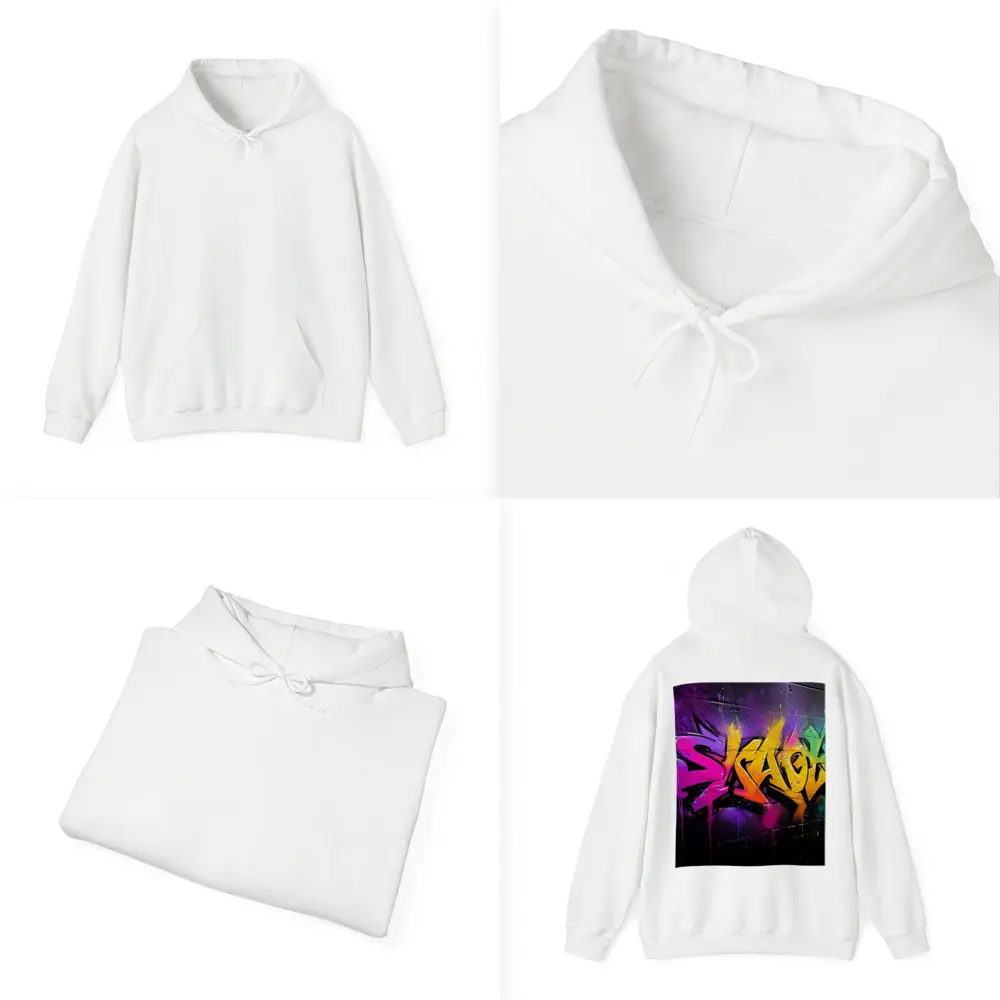 Colorful Graffiti Art Dark Brick Wall – Hoodies