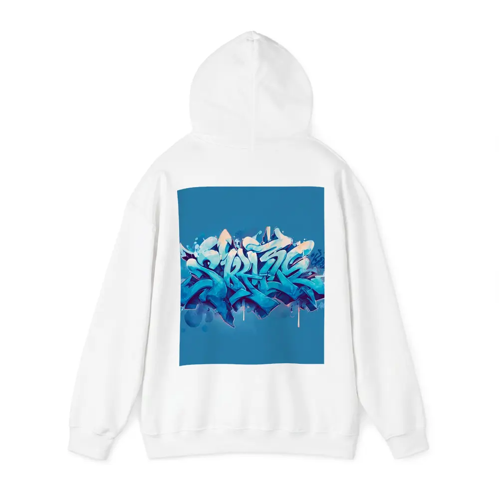 Blue Graffiti Street Art Bold Letters – Hoodies