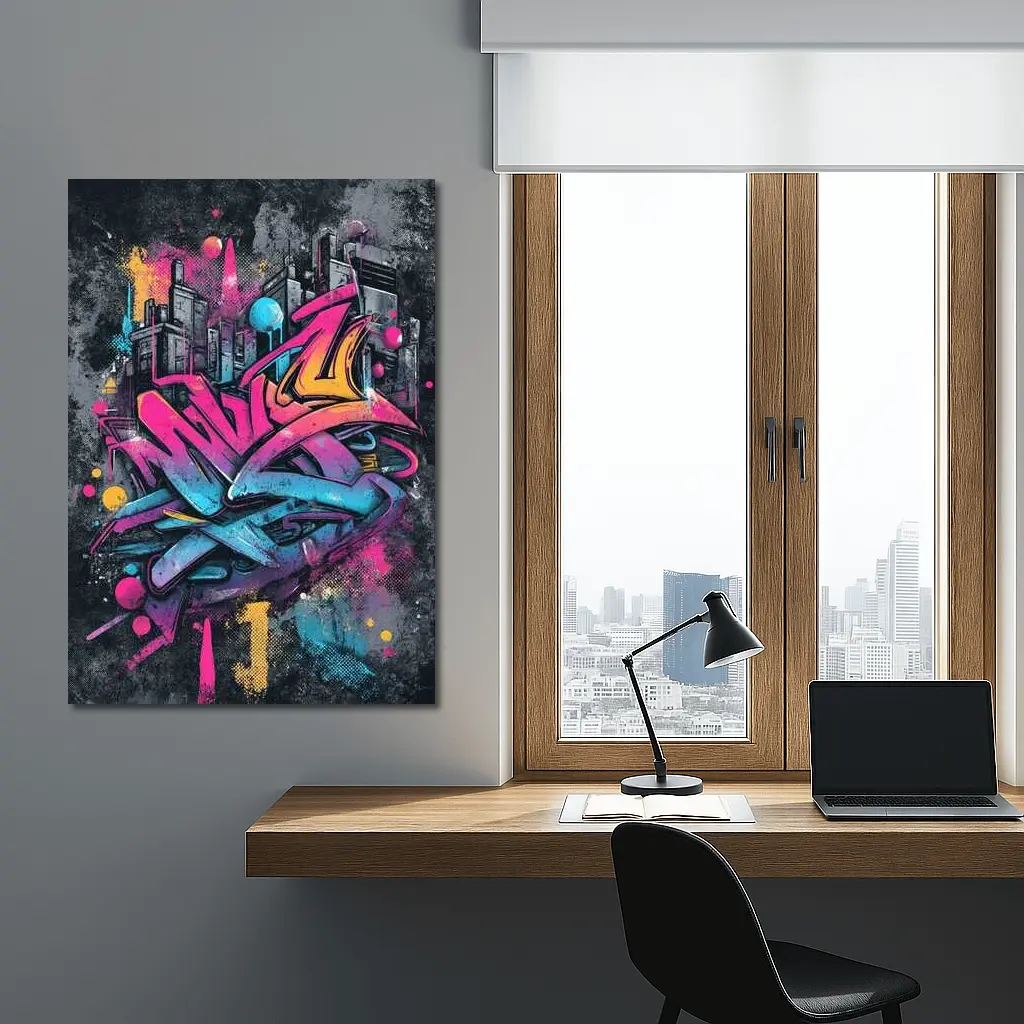 Graffiti Street Art Urban City Background – Wall Art