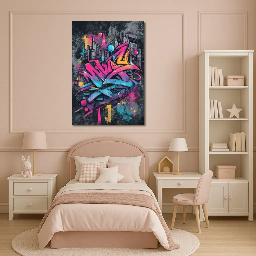 Graffiti Street Art Urban City Background – Wall Art