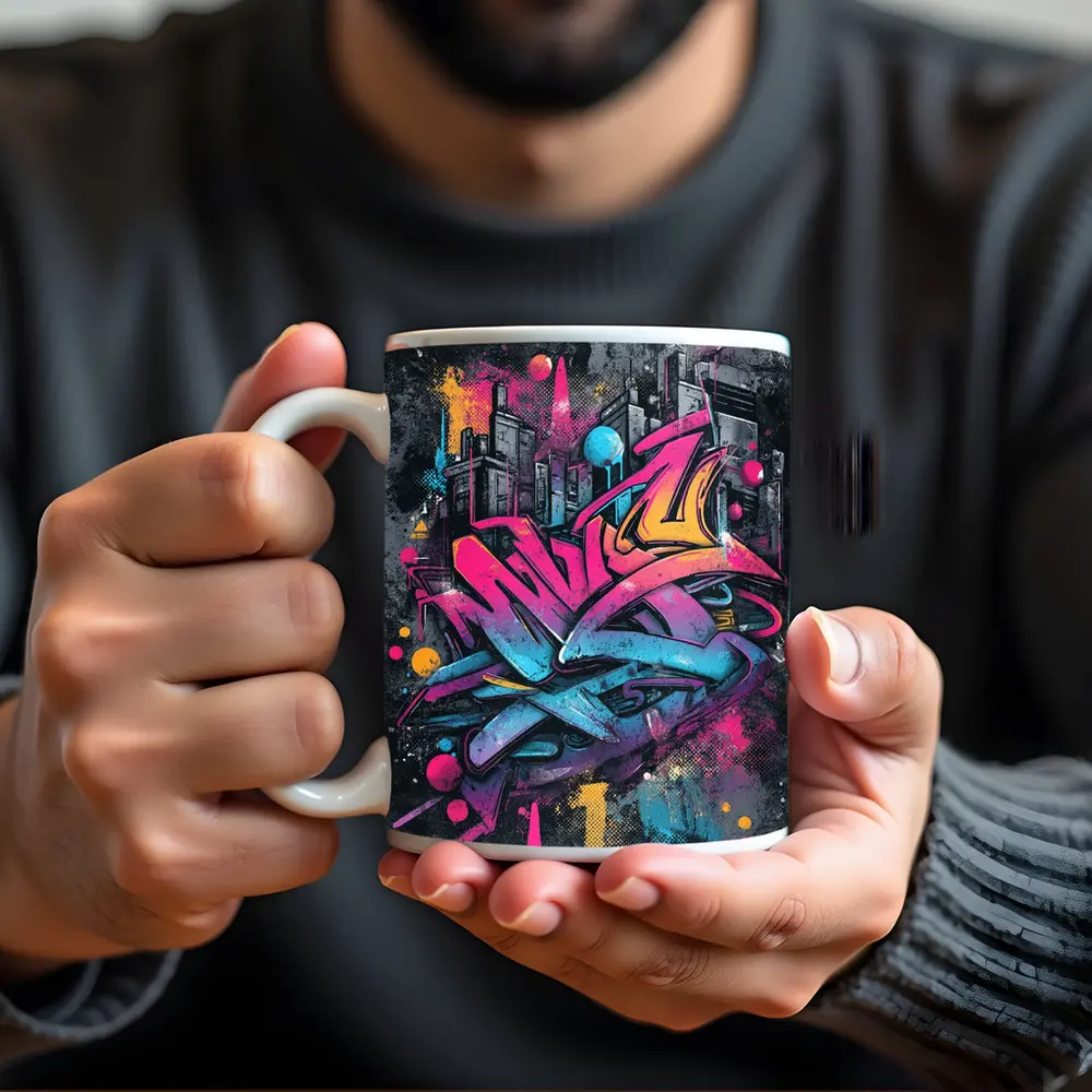 Graffiti Street Art Urban City Background – Mugs