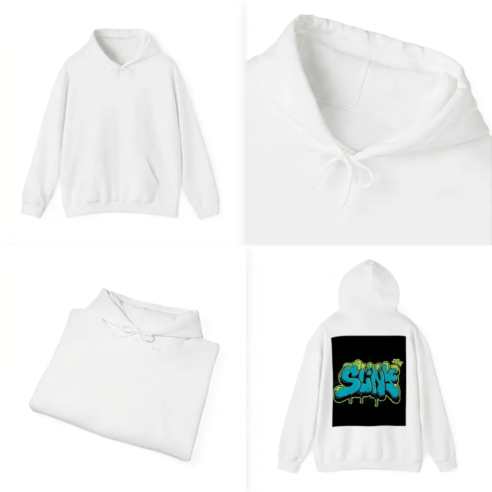 Slink Graffiti Slime Typography Black Background – Hoodies