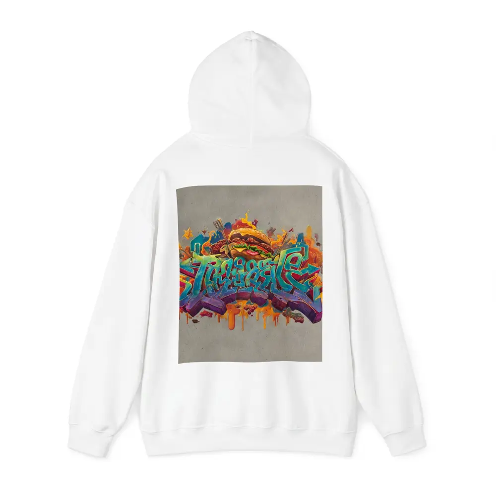 Graffiti Burger Street Art Gray Background – Hoodies