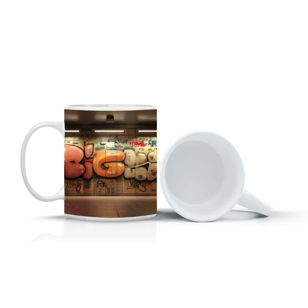 Bold Graffiti Mural Underground Subway Room – Mugs