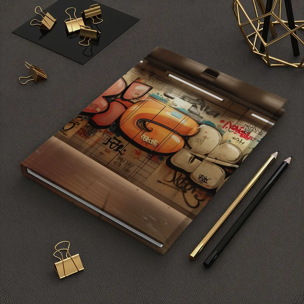 Bold Graffiti Mural Underground Subway Room – Notebooks