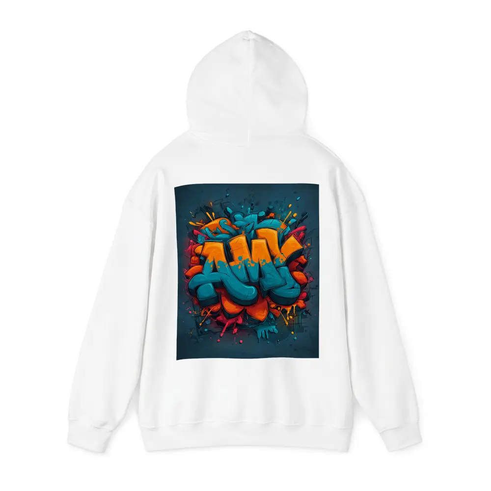 Bold Graffiti Art Teal Orange Urban Style – Hoodies