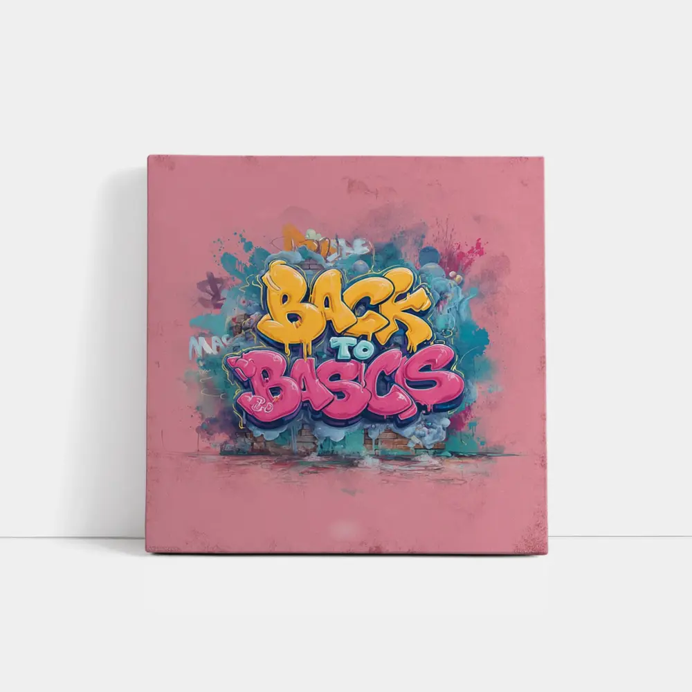 Back To Basics Graffiti Art Pink Background – Wall Art