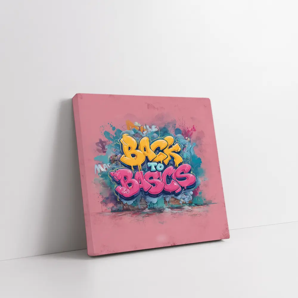 Back To Basics Graffiti Art Pink Background – Wall Art