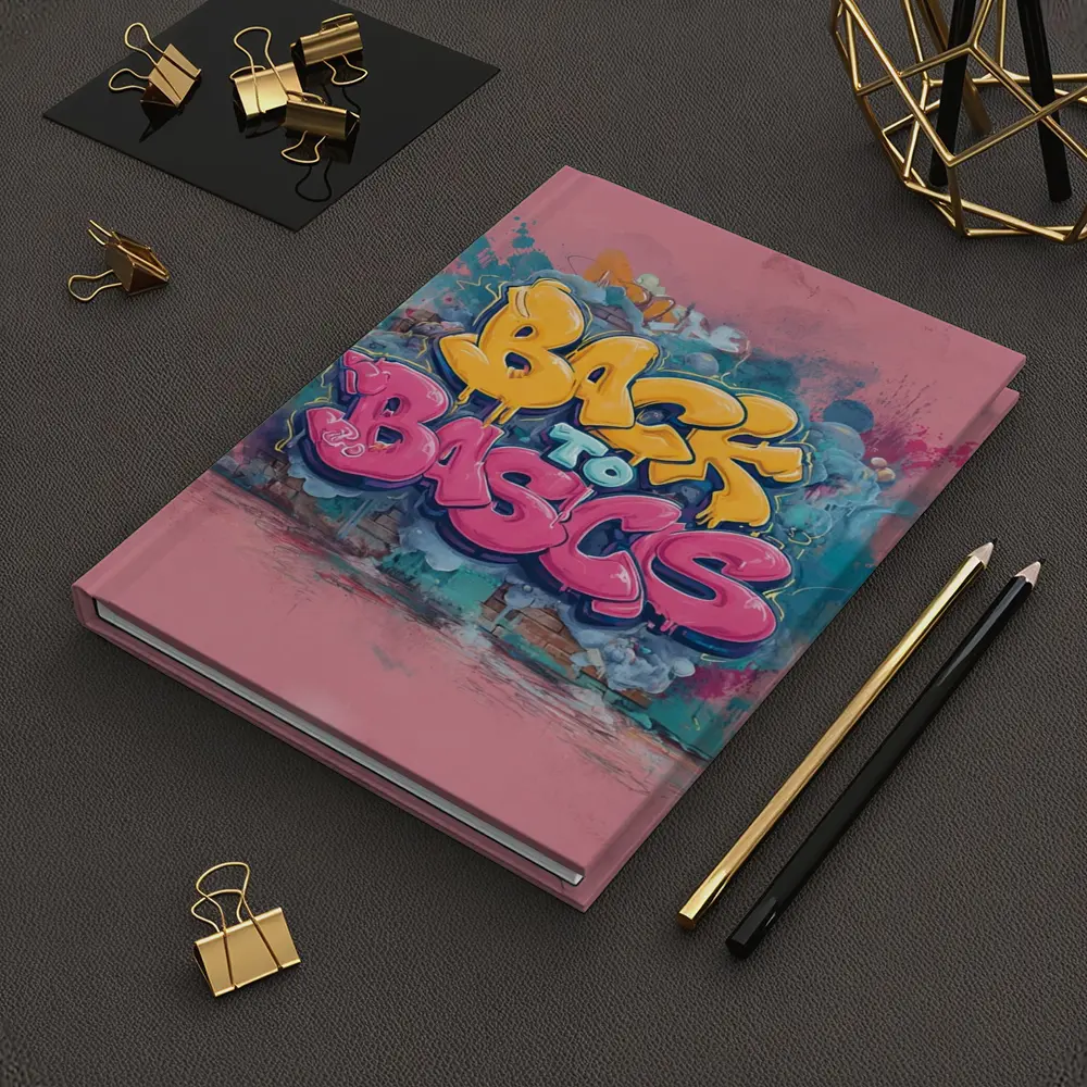 Back To Basics Graffiti Art Pink Background – Notebooks