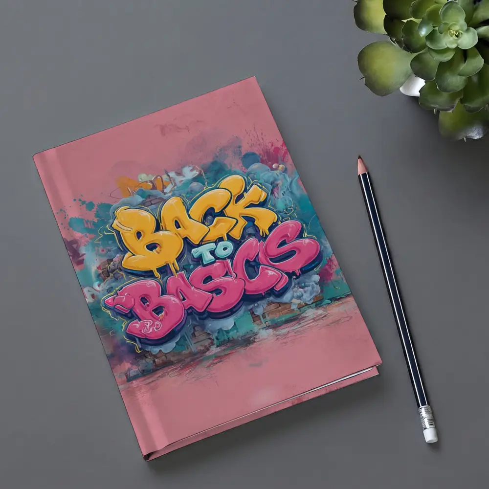 Back To Basics Graffiti Art Pink Background – Notebooks