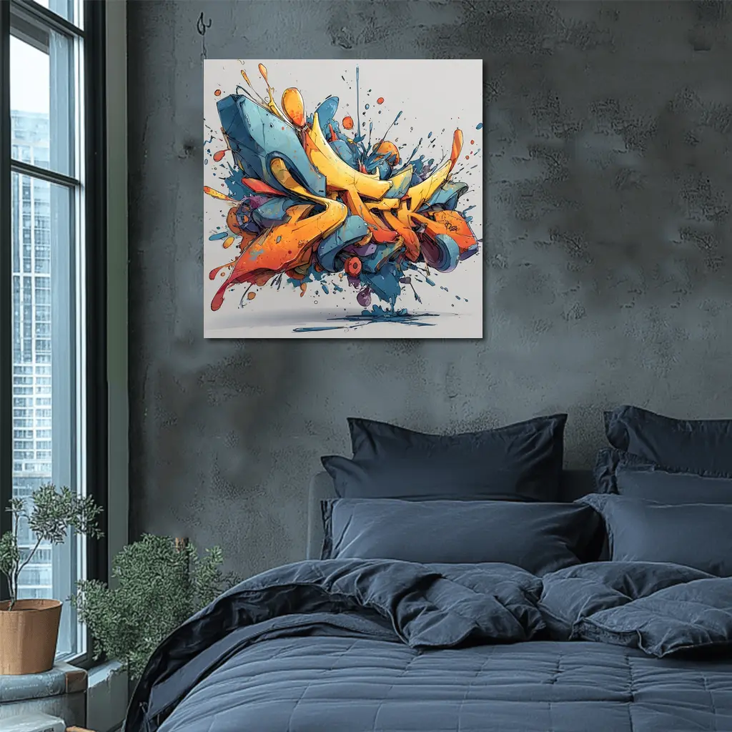 Bold Graffiti Art Exploding Paint Splatter Style – Wall Art