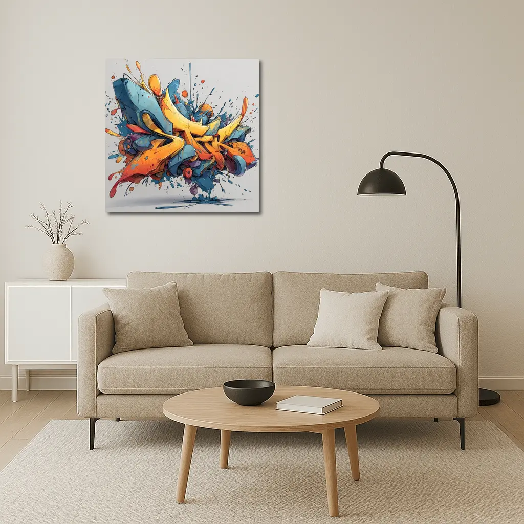 Bold Graffiti Art Exploding Paint Splatter Style – Wall Art