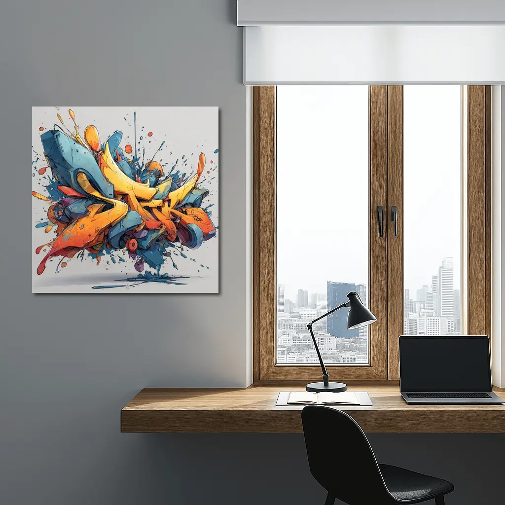 Bold Graffiti Art Exploding Paint Splatter Style – Wall Art