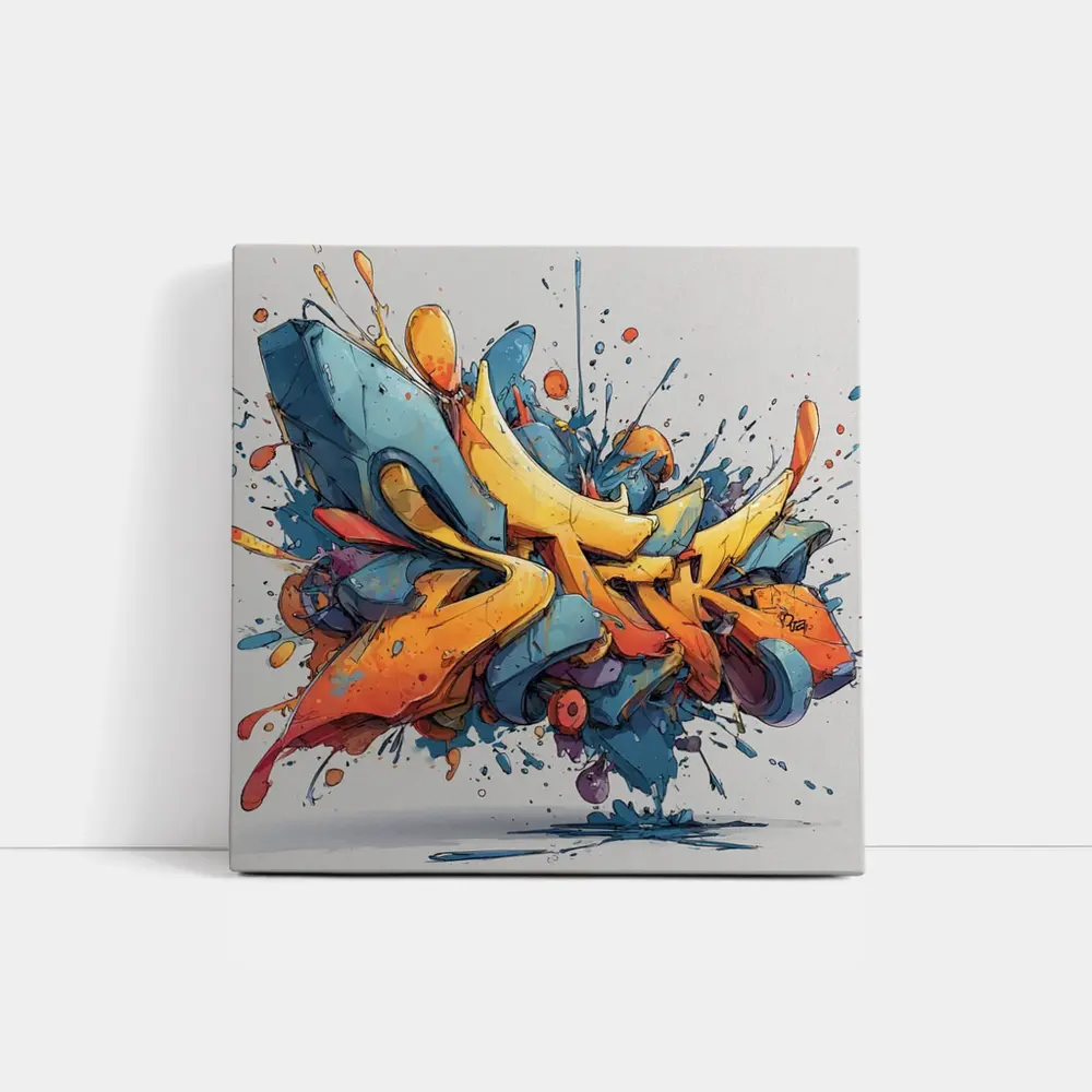 Bold Graffiti Art Exploding Paint Splatter Style – Wall Art