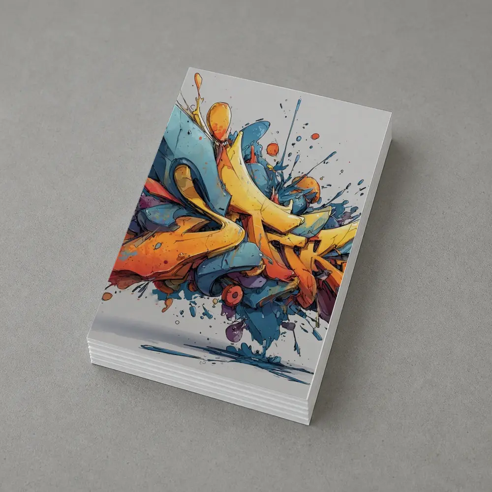 Bold Graffiti Art Exploding Paint Splatter Style – Postcards