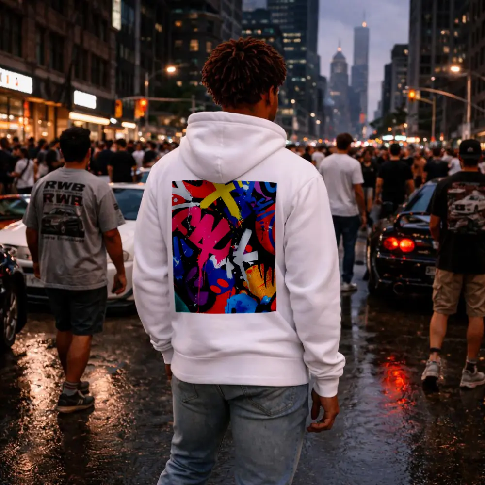 Bold Graffiti Street Art Black Background – Hoodies