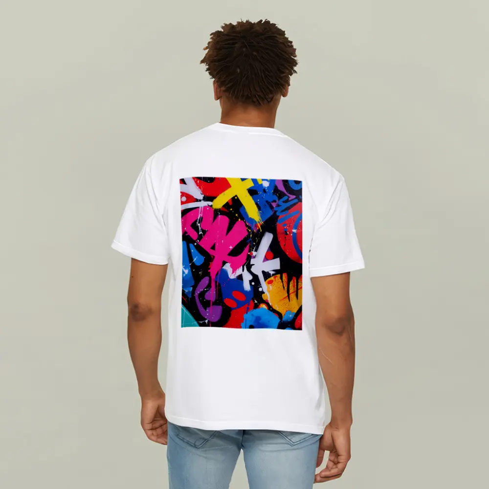 Bold Graffiti Street Art Black Background – T-Shirts