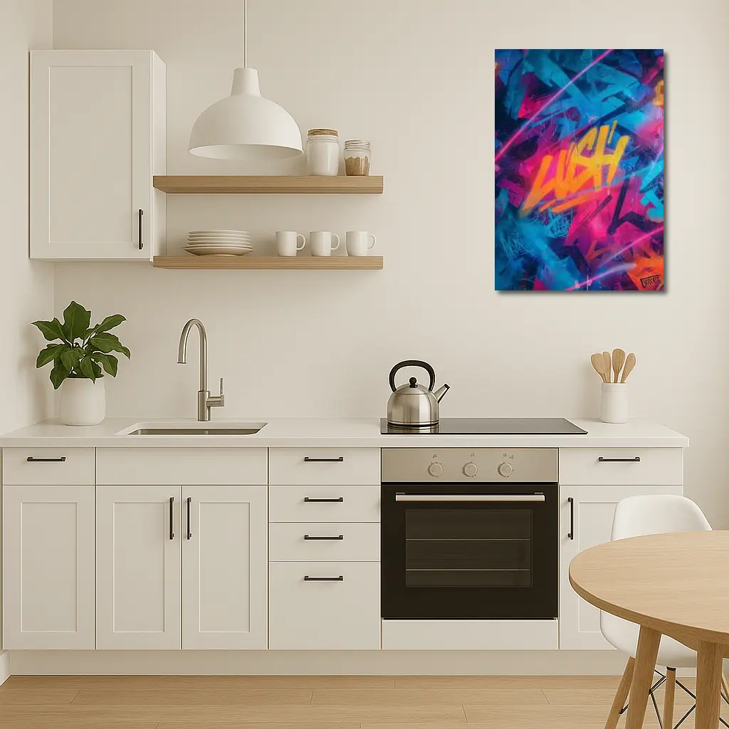 Neon Graffiti Tag Urban Street Art – Wall Art