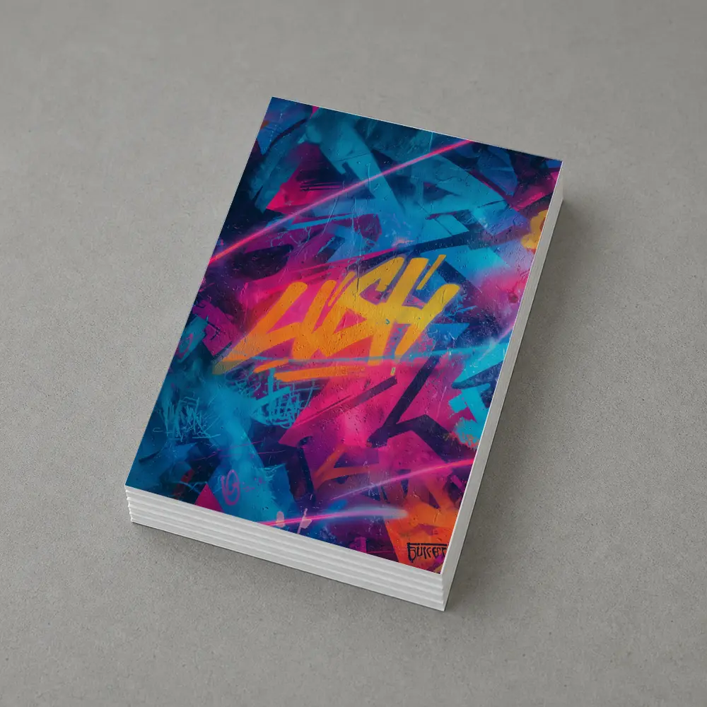 Neon Graffiti Tag Urban Street Art – Postcards