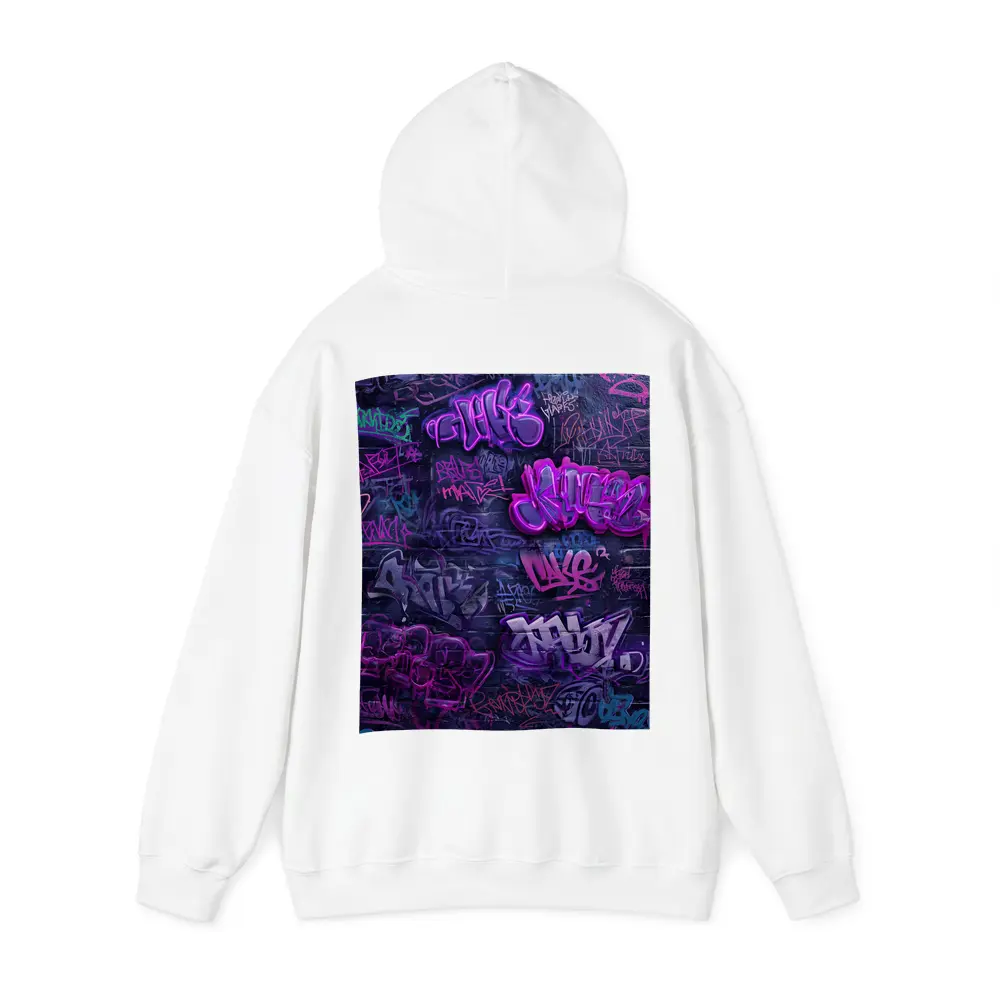 Purple Graffiti Art Dark Urban Brick Wall – Hoodies