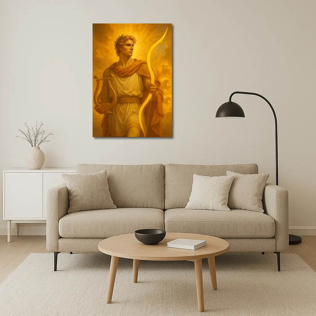 Apollo Greek God Golden Sun Art – Wall Art