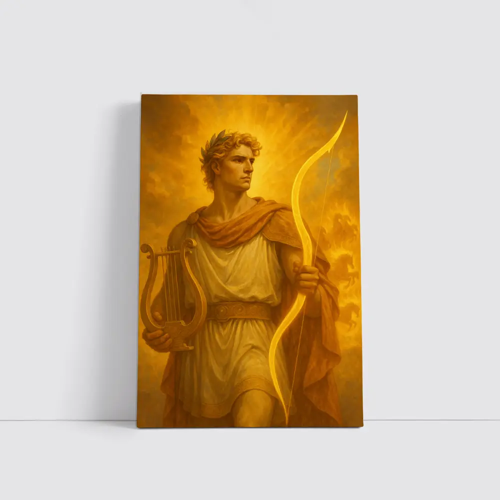 Apollo Greek God Golden Sun Art – Wall Art