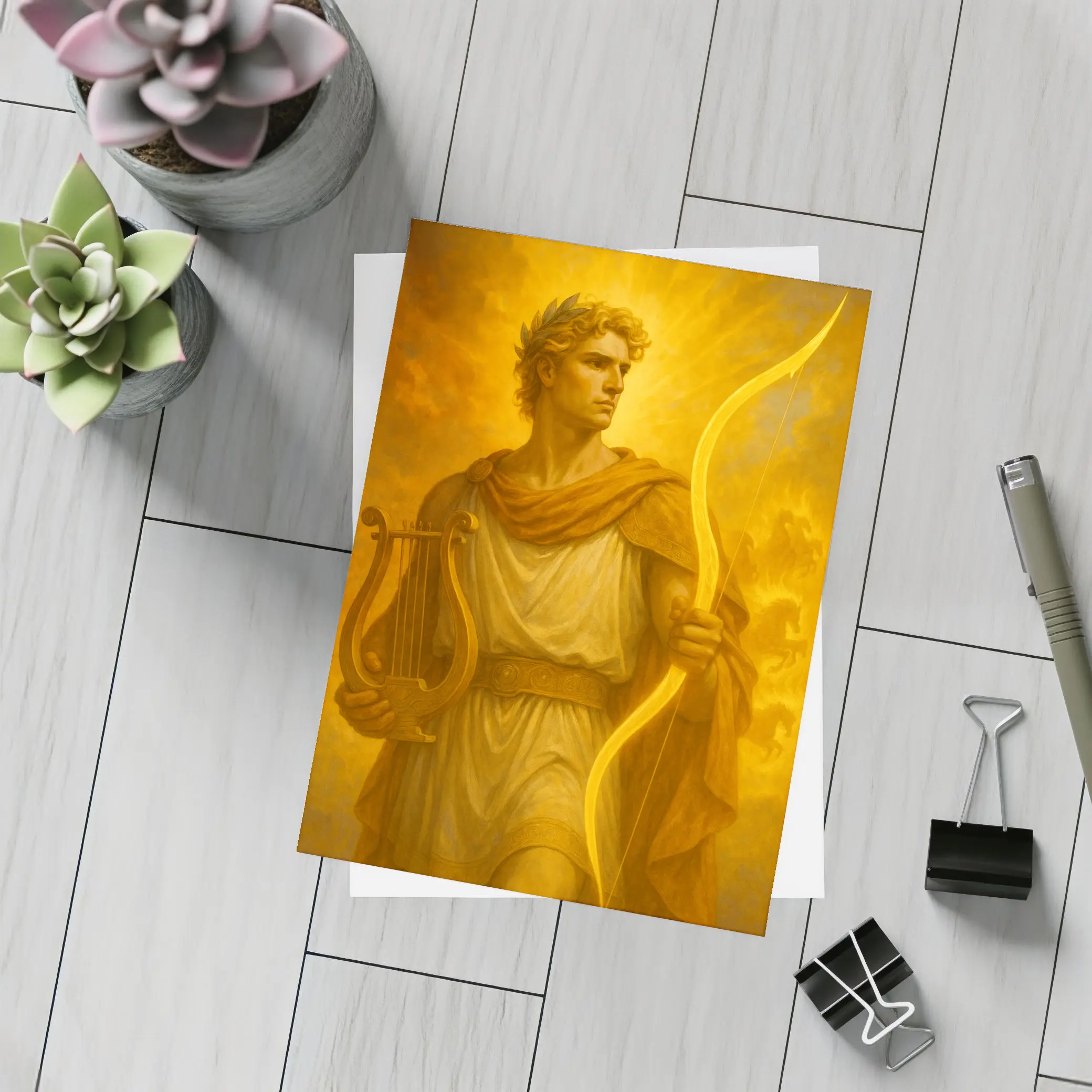 Apollo Greek God Golden Sun Art – Postcards
