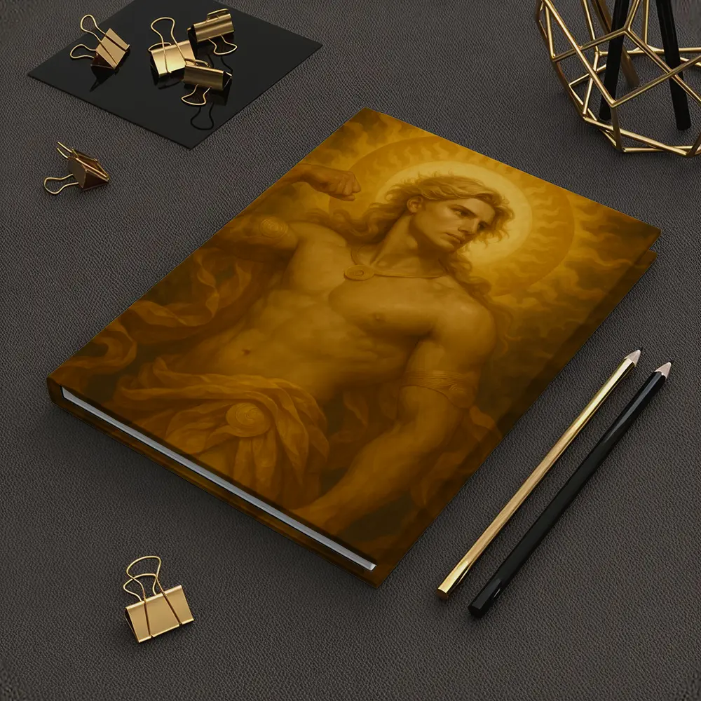 Apollo Sun God Golden Radiant Mythological Painting – Notebooks