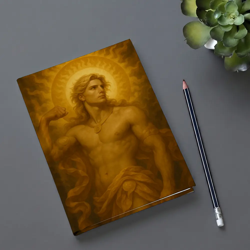 Apollo Sun God Golden Radiant Mythological Painting – Notebooks