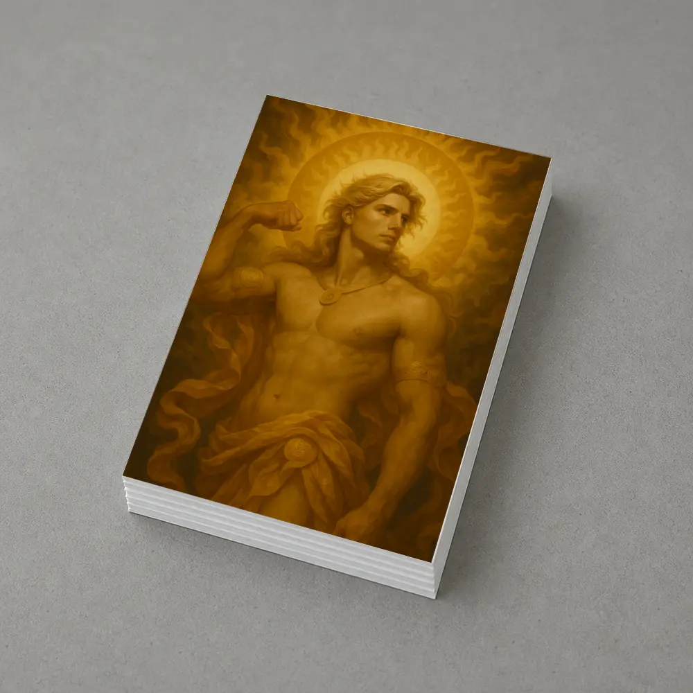 Apollo Sun God Golden Radiant Mythological Painting – Postcards