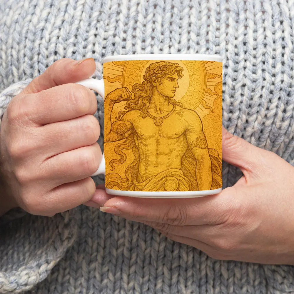 Apollo Sun God Golden Greek Mythology Art – Mugs
